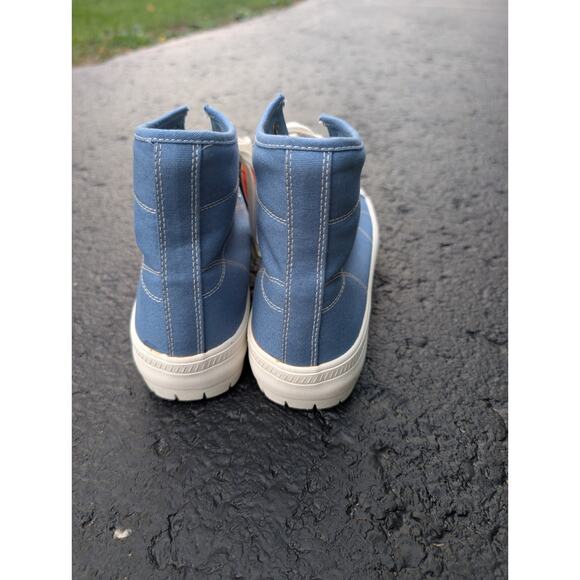 Lugz Womens Habitat Lace Up Sneaker Sz 9 Comfort Fashion Chunky Tread Blue White - Picture 3 of 8